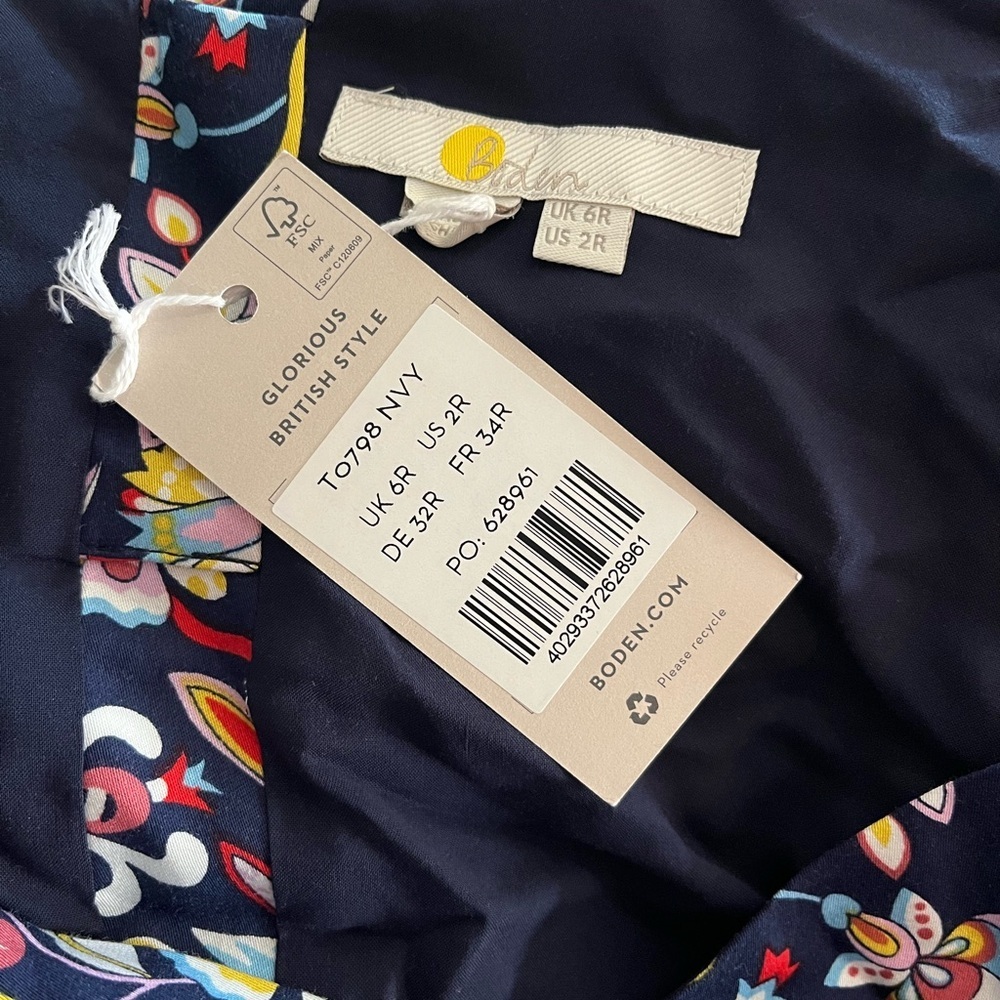 NWT Boden Cecilia Jumpsuit - Navy Floral - Picture 12 of 13